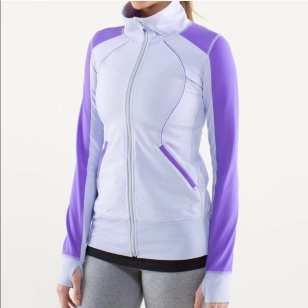 Lululemon Women’s Jacket Contempo Colorblock Light Purple Zip Up‎ 8 Medium